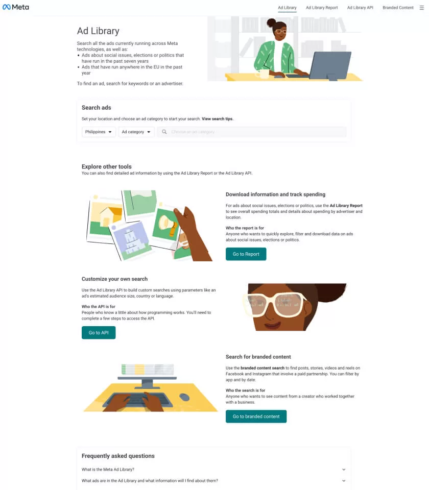 Facebook (Meta) Ad Library