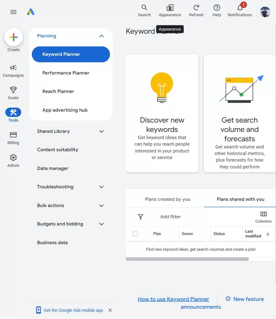 Keyword Planner